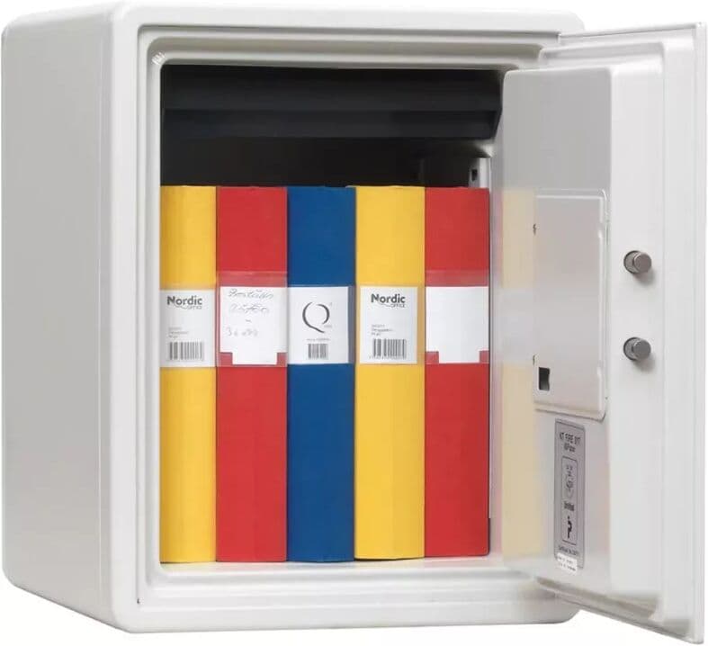 Kassaskåp, Dokumentskåp, Brandsäkert, Hem, Kontor, 5 pärmar, 60P, EM-031 (Svart)