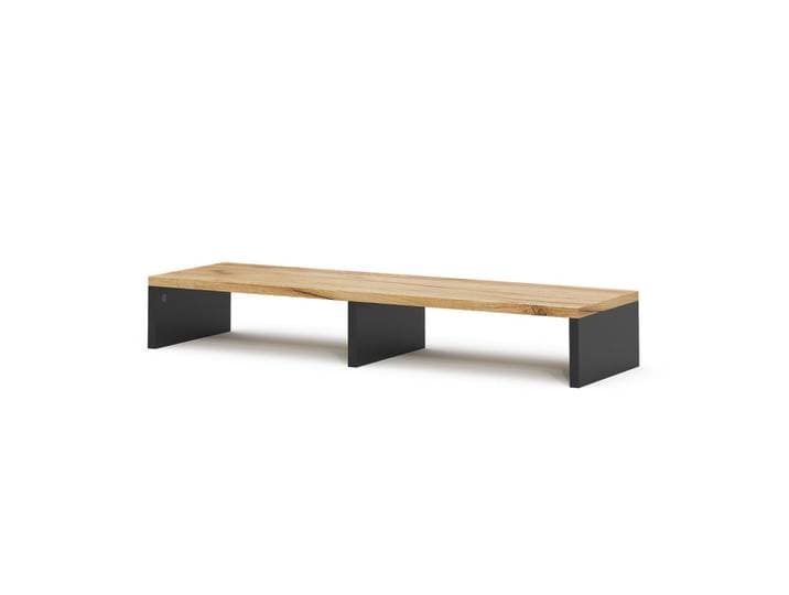Vicco Monitorständer Tomy Anthrazit/Goldkraft Eiche 80 x 12 cm, Anthrazit, Eichefarben, Rechteckig, 80x12x23.5 cm, Büromöbel, Schreibtische, Schreibtischzubehör