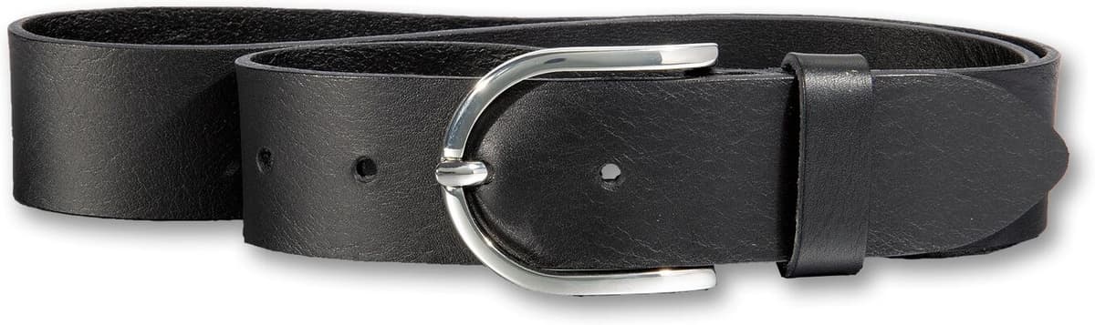 Ledergürtel SILBERGIFT "Ledergürtel als Klassiker mit taillenbetonter Breite", Damen, Gr. 95, schwarz, Rindsleder, Gürtel Ledergürtel