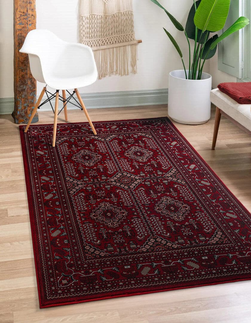 Langley Street Natalie Rectangle Floral Berber Indoor / Outdoor Area Rug Red Rectangle 240 x 320 cm