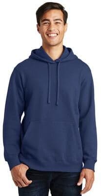 Port & Company PC850H Fan Favorite Fleece Pullover Hooded Sweatshirt in Team Navy Blue size 2XL   Cotton/Polyester Blend