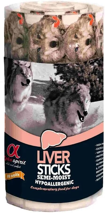 Alpha Hígado De Ristra Espiritual Caja De Bocadillos Para Perros 160g 12 Unidades White One Size