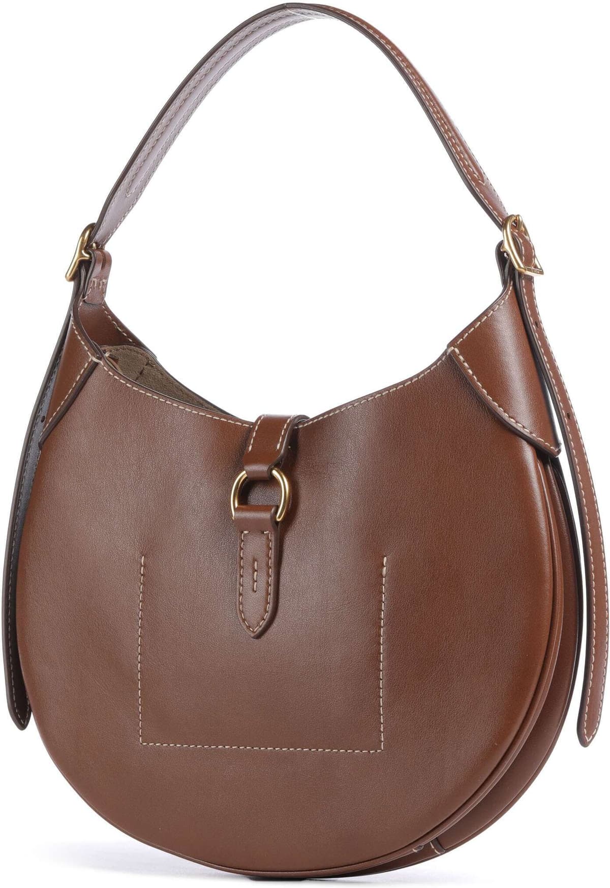 Polo Ralph Lauren ID Collection Small   Leer Schoudertas   bruin