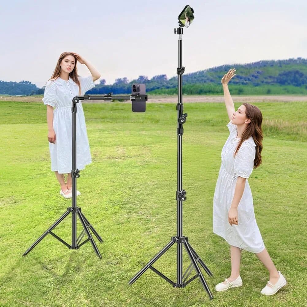 ALIILEE Phone Tripod Adjustable Cell Phone Tripod Stand for Filming Video Recording Live Stream