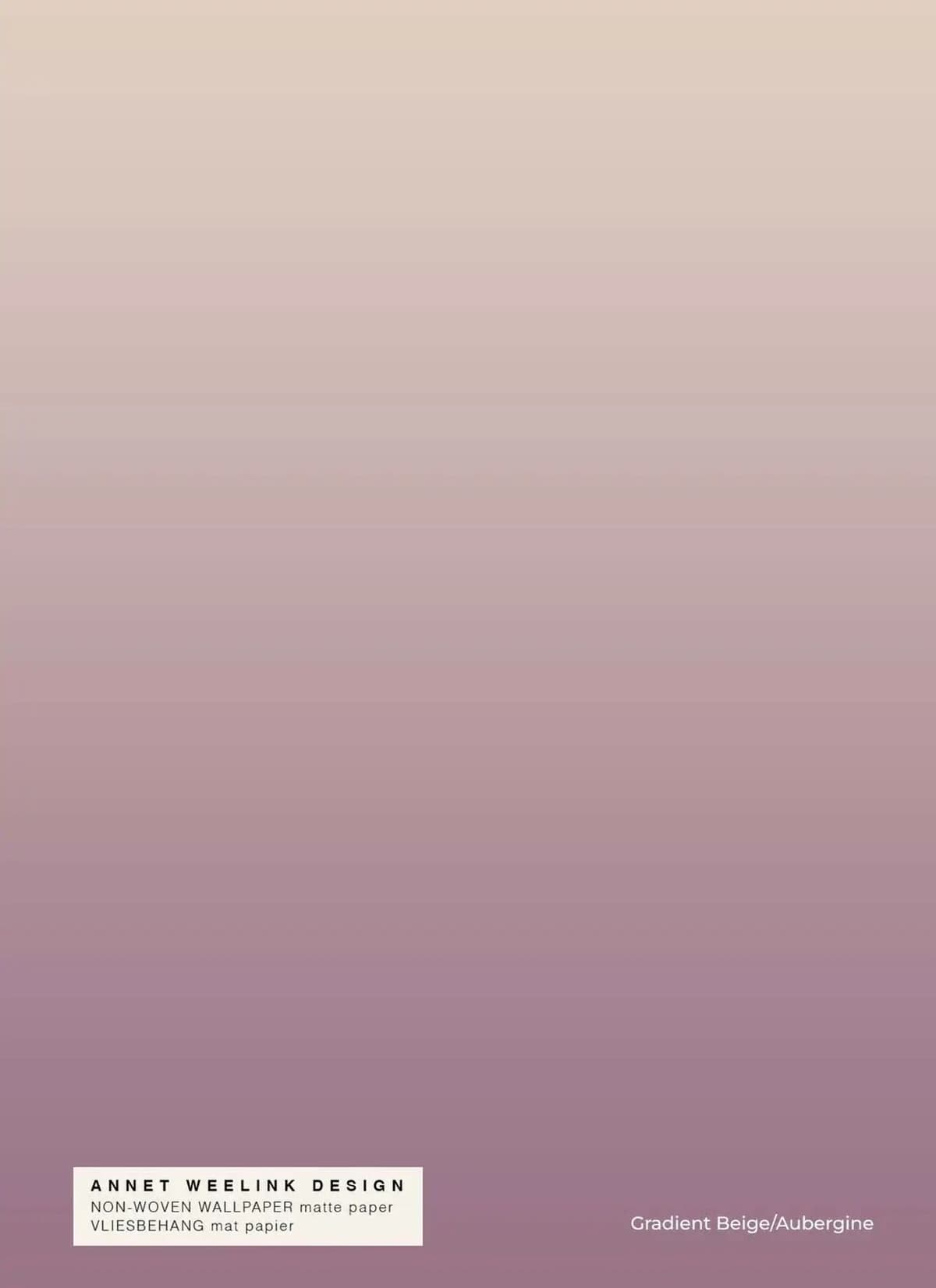 Annet Weelink Gradient Beige/ Aubergine   8785280866769   Behang