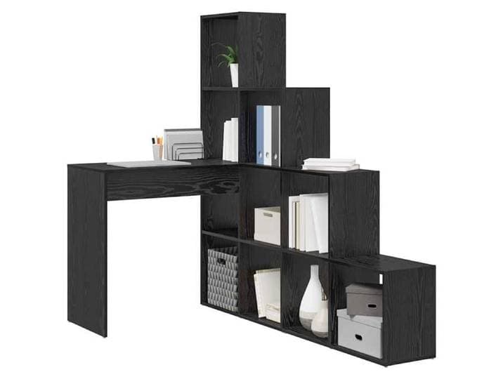 (Vente Chaude)Meuble ordinateur/Bureau PC - CLOUD - Cabinet de Bureau d'angle avec étagère Chêne noir 101 5x149 5x149 5 cm 7537830