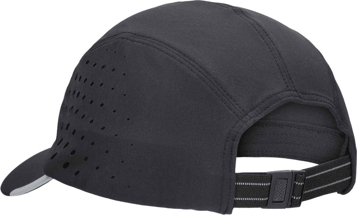 Baseball Cap ASICS, Gr. S, schwarz, Web, Kunstfaser, unifarben, Caps Baseball Cap, Reflektierend, Verstellbare Passform, ASICS Design schwarz S