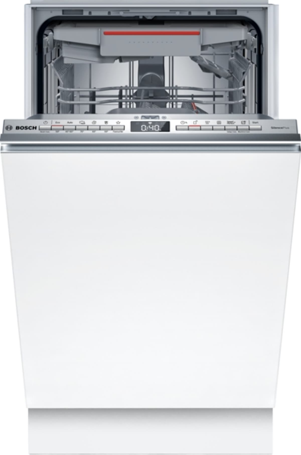 Bosch Serie 4 SPV4HMX49E, Voll integriert, Single (45 cm breit), Edelstahl, Tasten, 1,75 m, 1,65 m