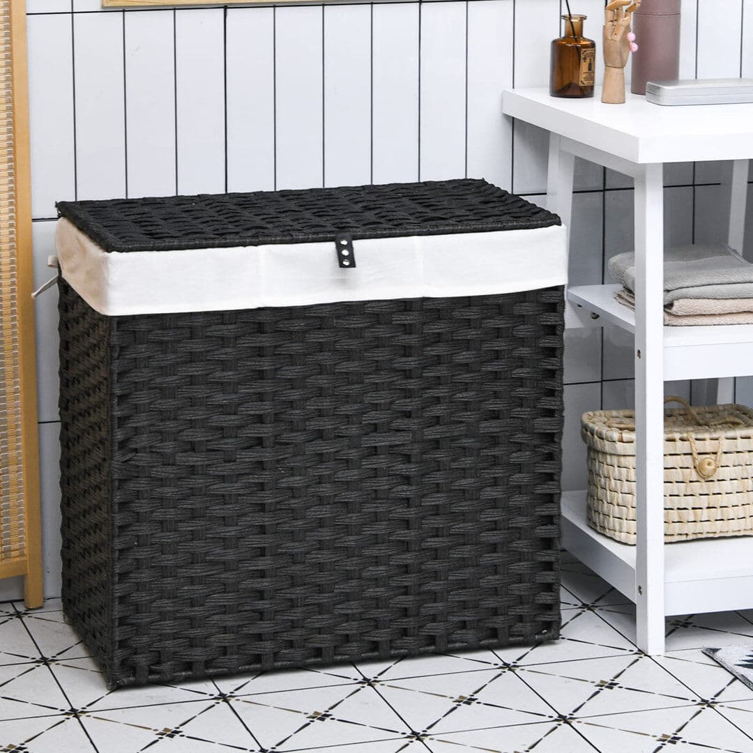 Lark Manor Plastic Laundry Sorter Black 66cm H X 65cm W X 33cm D