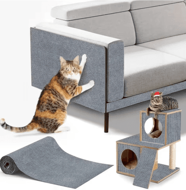 Inspire Picks TrimGuard Self Adhesive Cat Scratch Protection Mat For Furniture & Walls light Gray 11.8in X 23.6in