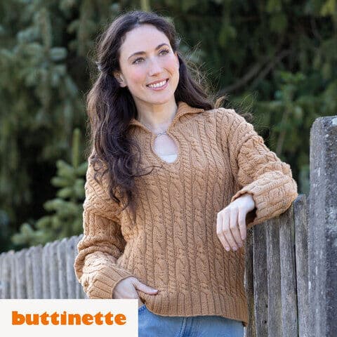 Strickanleitung – Zopfmusterpullover aus Woll Butt Primo Madeleine