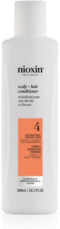 Nioxin System 4 Scalp + Hair Conditioner feuchtigkeitsspendender und nährender Conditioner für gefärbtes und geschädigtes Haar 300 ml