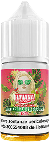 Galactika Watermelon & Papaya Havana Dream Kings Crest Aroma Mini Shot 10ml Anguria Papaya