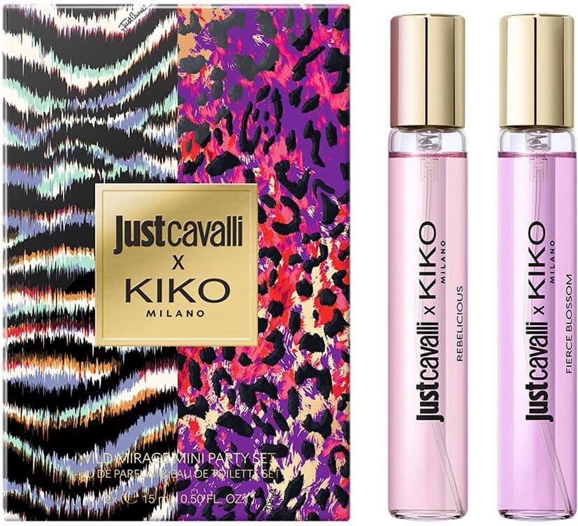 Kiko Milano Set con dos minifragancias Just Cavalli X Wild Mirage Mini Party Set.