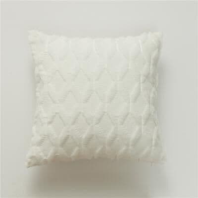 Perfect Picks Market "Velvet Soft Decorative Pillow Cover For Sofa, Bedroom & Cozy Living Room Decor white 17.72"" 17.72"" Inches"