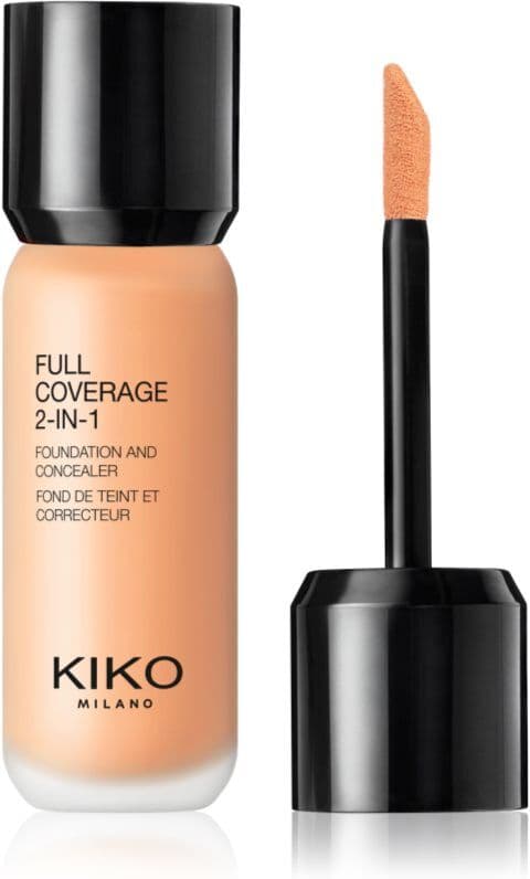 KIKO Milano Full Coverage 2-In-1 podkład i korektor 2 w 1 odcień 40 Warm Beige 25 ml