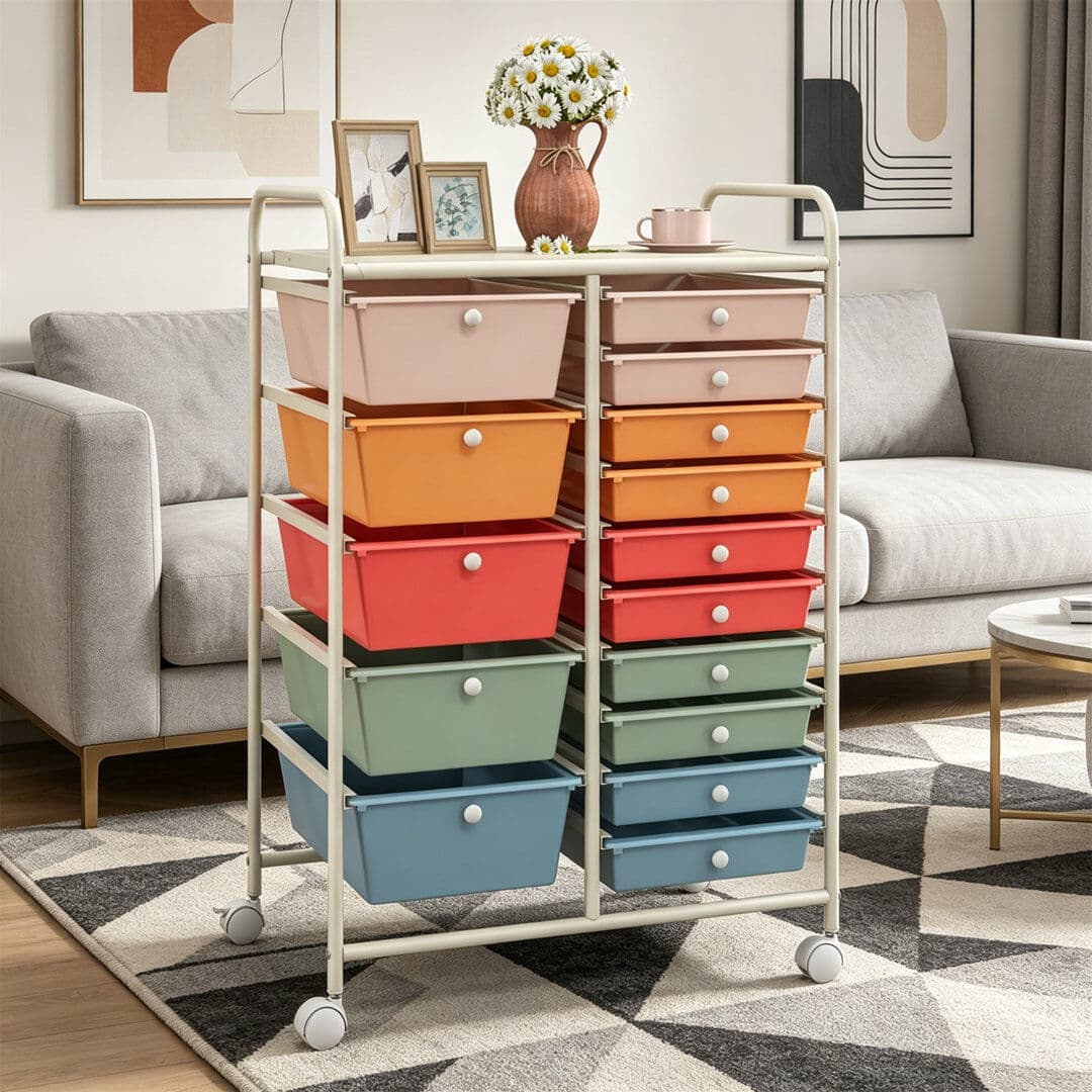 Rebrilliant File Cabinet Colourful 87cm H X 63cm W X 37cm D