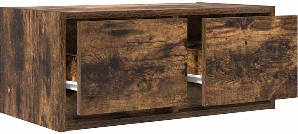 vidaXL Meubles TV 2 pcs chêne fumé 60x31x25,5 cm bois d'ingénierie