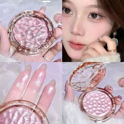 Quick Pick Pro Glitter Highlight Contour Palette, High Gloss Powder, Natural Gloss Contour Concealer, Long Lasting Light 02
