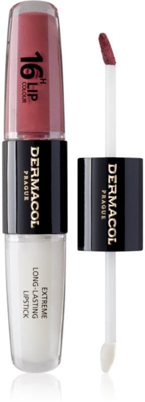 Dermacol 16H Lip Colour Langtidsholbar læbestift og læbeglans Skygge 12 Trouble Free 2x4 ml