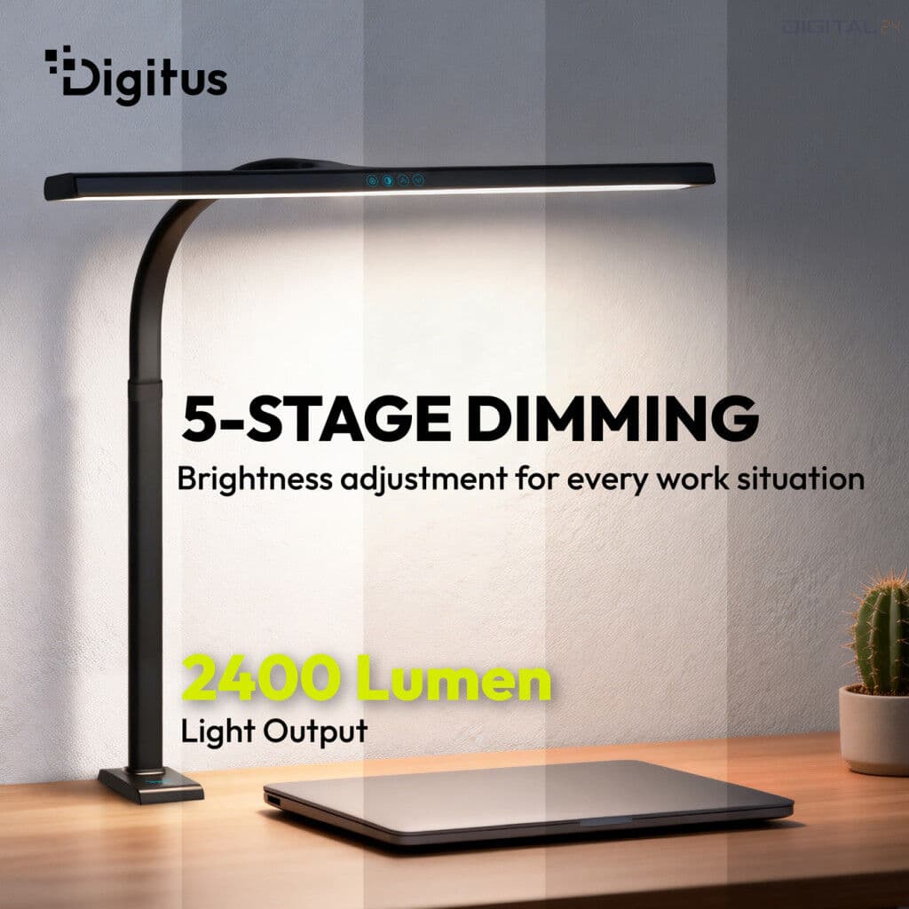 Digitus DA-90492 2400lm 16W 80cm asztali fekete LED lámpa