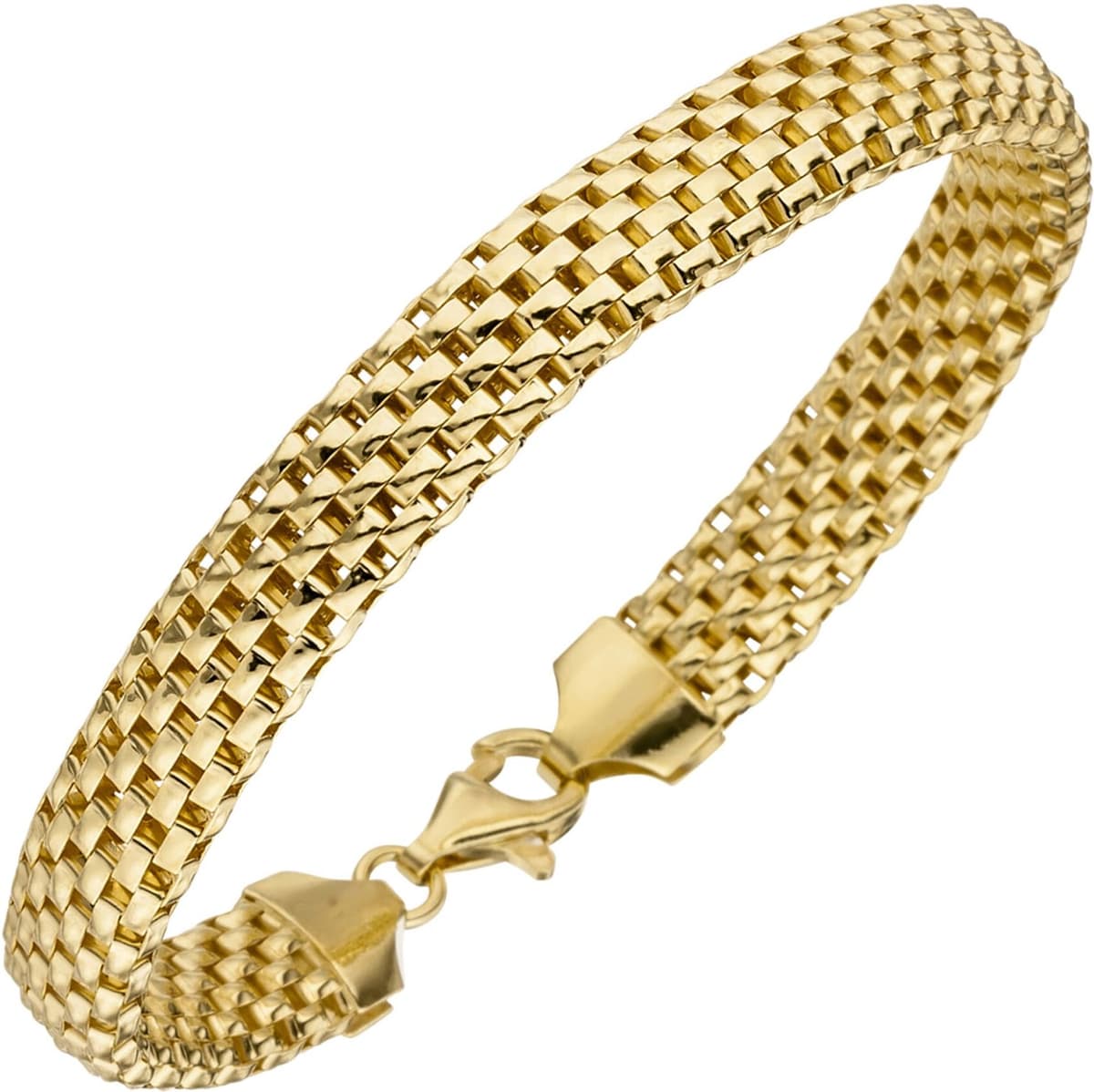 Armband JOBO, gold (goldfarben), Armbänder, Damen, 19,5cm, Silber 925 (Sterlingsilber), Armband, 925 Silber vergoldet 19,5 cm