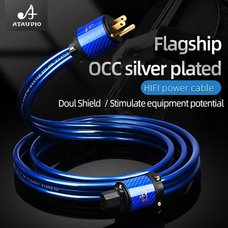 ATAUDIO HIFI Power Cable OCC Silver-Plated Power Cable CD Amplifier Power Cable