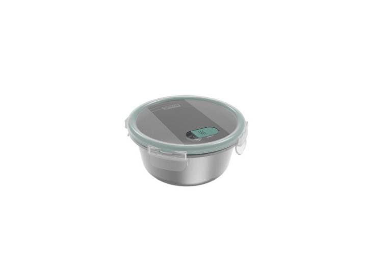 Vorratsdose ROTHO Rotho Edelstahldose mit Deckel NALA 1.4 l, Silber , silber, B/H/L: 9cm x 5cm x 9cm, Lebensmittelaufbewahrungsbehälter, Vorratsdose