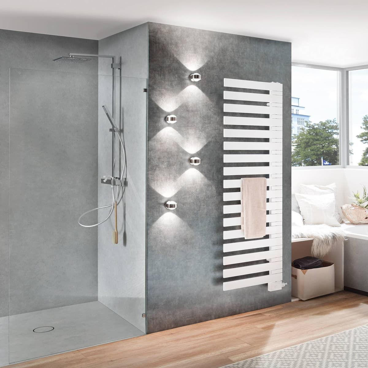 Top Light Wall PUK, dimmable, Chrome / silver, Living / Dining Room, metal, Modern, Wall Light