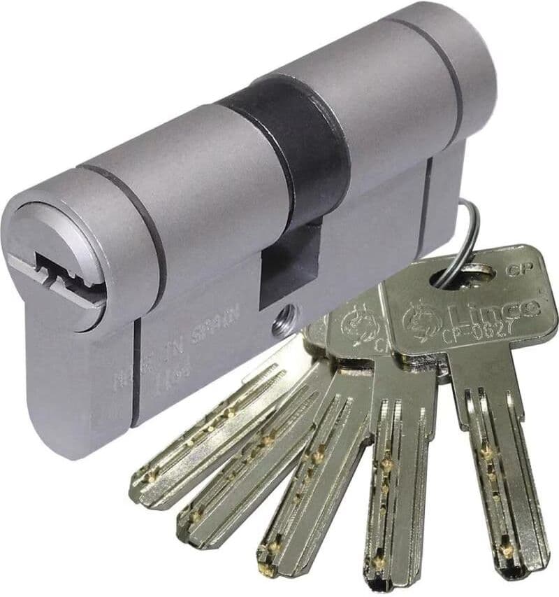 Cilindro De Seguridad Lince Para Puertas Plateado Talla Única Unisex