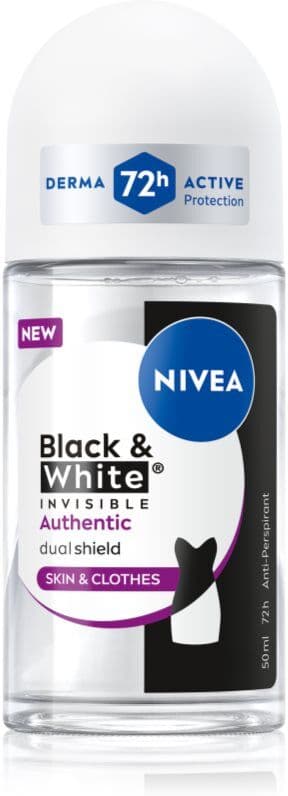 NIVEA Black & White Authentic bille anti-transpirant 50 ml