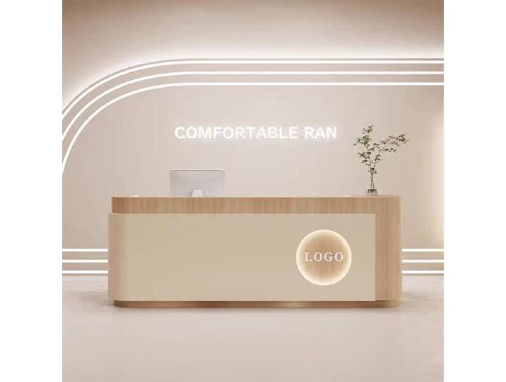 Salon de coiffure luxe réception comptoir décorations beauté moderne bureau réception comptoir caissier meubles commerciaux
