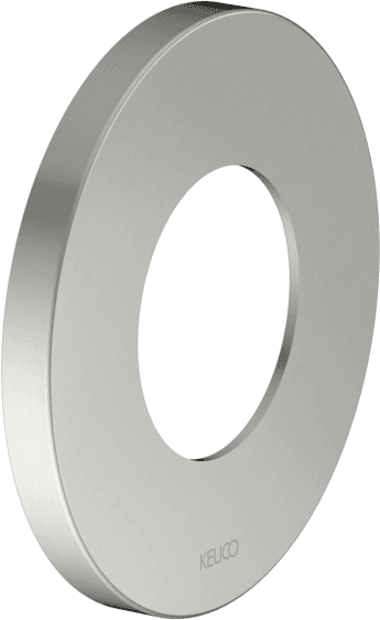 KEUCO IXMO Wandrosette 59556210091 rund, Übergröße, für Ventile und Thermostat-Brausemischer, Ø 10,5 cm, Edelstahl-Finish