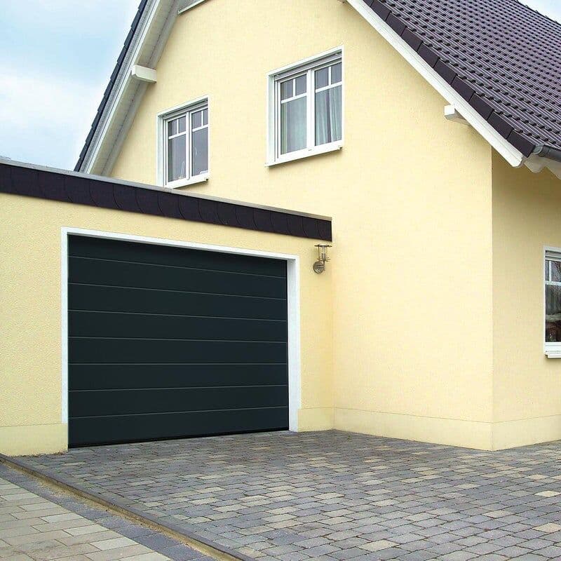 HORMANN Portone sezionale in acciaio  Ecostar motorizzato, esterno antracite e interno bianco, H 236.5 cm x L 268 cm