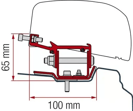 Fiamma Markiseadapter Til F40 Van Renault Trafic Kort Fra 2014