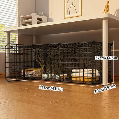 Uplift Essentials Luxury Multi Level Cat Villa Spacious Indoor Pet Mansion & Climbing Frame black