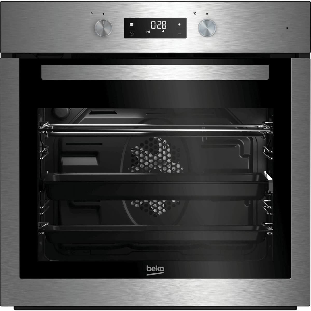 Beko Bir16300xos Bir16300xos Forno Elettrico Da Incasso Ventilato Multifunzione Con Grill 71 Litri 60 Cm Classe A Colore Inox