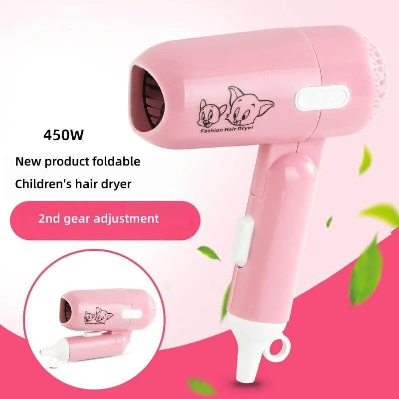 XMSJ Children's Foldable Hair Dryer 450w Power, High Air Volume, Quick Drying, Student Dormitory, Convenient For Home Use And Travel