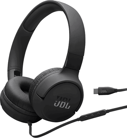 REACONDICIONADO Seminuevo Muy Bueno Auriculares - JBL Tune 520C, Cable, Circumaurales, USB-C, Micrófono, Plegable, Negro