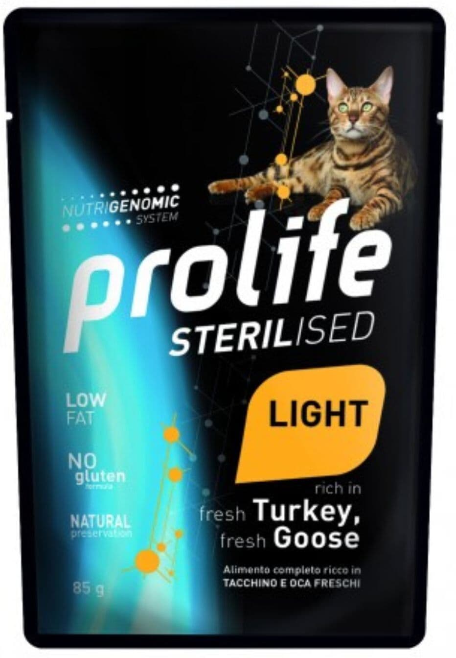 Prolife® 1 x 85 g Prolife Cat Sterilised Light Grain Free Adult Tacchino e Oca Umido per Gatti