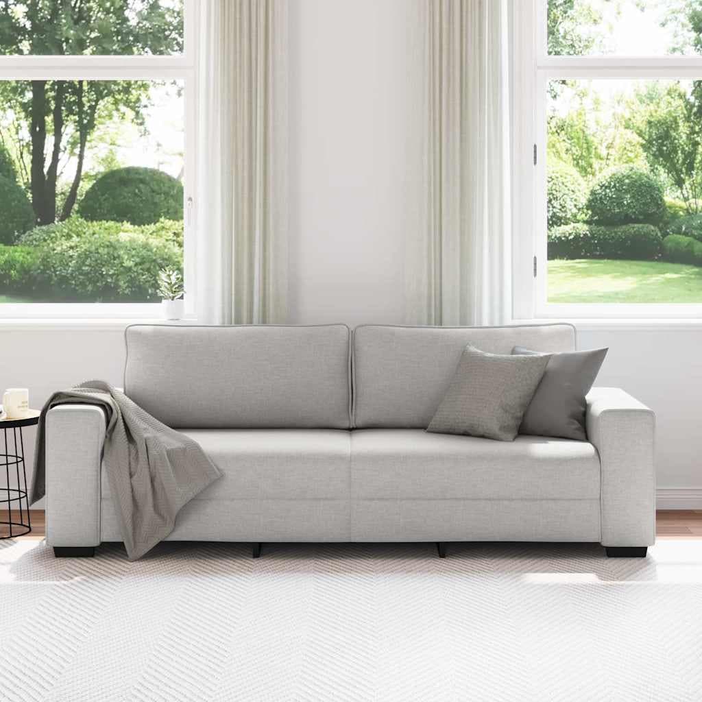 vidaXL Canapé 3 places Gris nuage 220x77x82 cm tissu