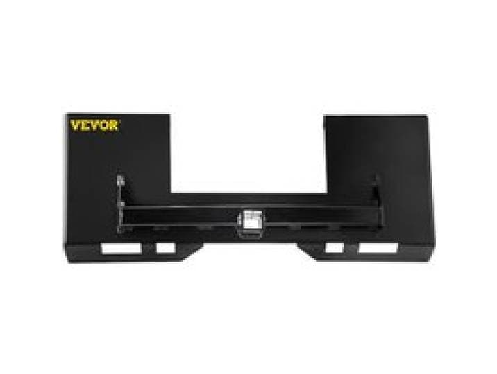 VEVOR Plaque de montage pour direction compacte, 0,64 cm d'épaisseur, plaque de montage universelle à fixation rapide, adaptateur de chargeur en acier, facile à souder à boulonner accessoires, noir