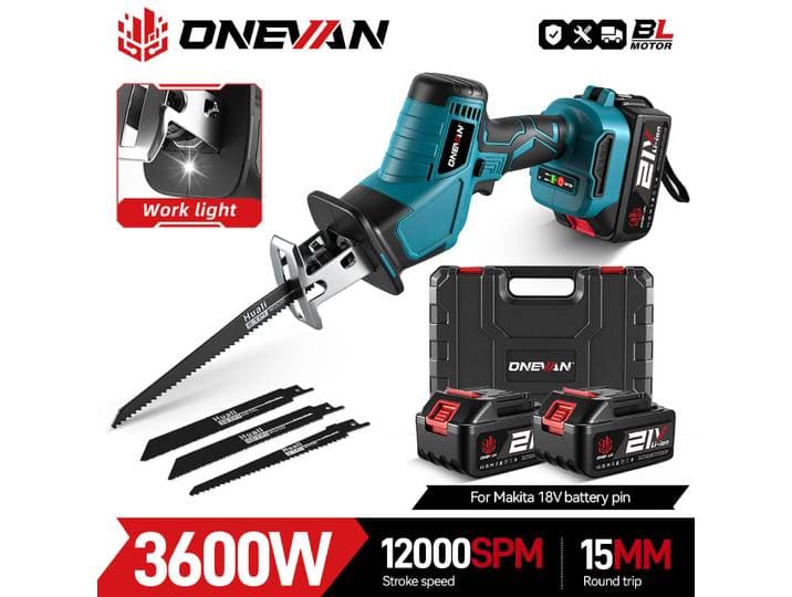 Makita – scie alternative sans fil 3600w 12000spm, tronçonneuse sans fil, outils de coupe du bois avec lame de scie pour broche de batterie 18V