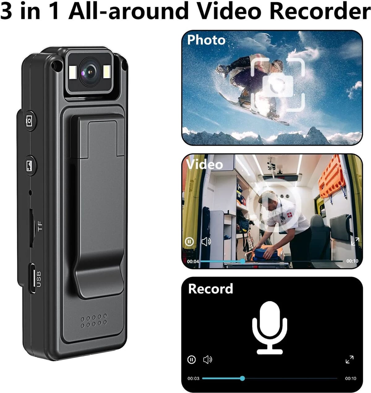 2026 NEW  Mini Camera 1080P Portable Digital Video Recorder Worn Police Small Body Cam Night Vision DV Miniature Camcorde
