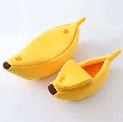 Inspire Curations BananaNest Cozy Cat Bed House yellow 1pc l 65x25x18cm