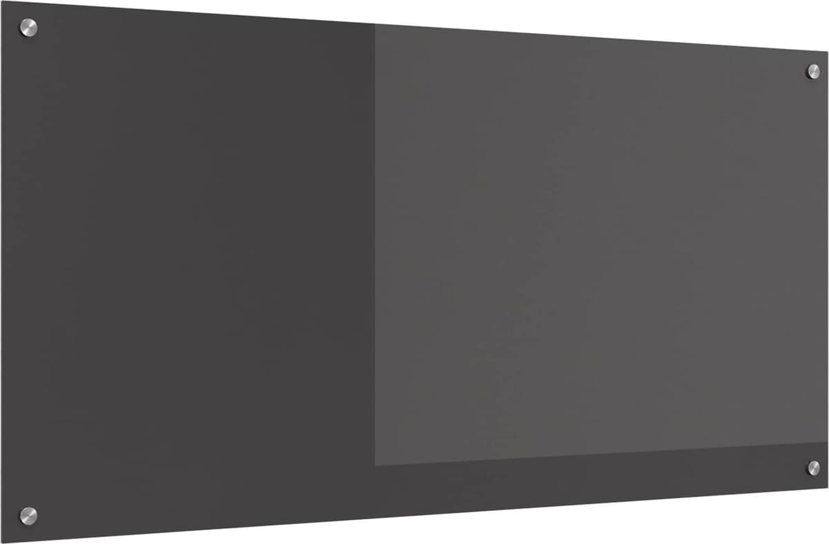 vidaXL Crédence de cuisine Gris foncé 120 x 60 cm verre trempé