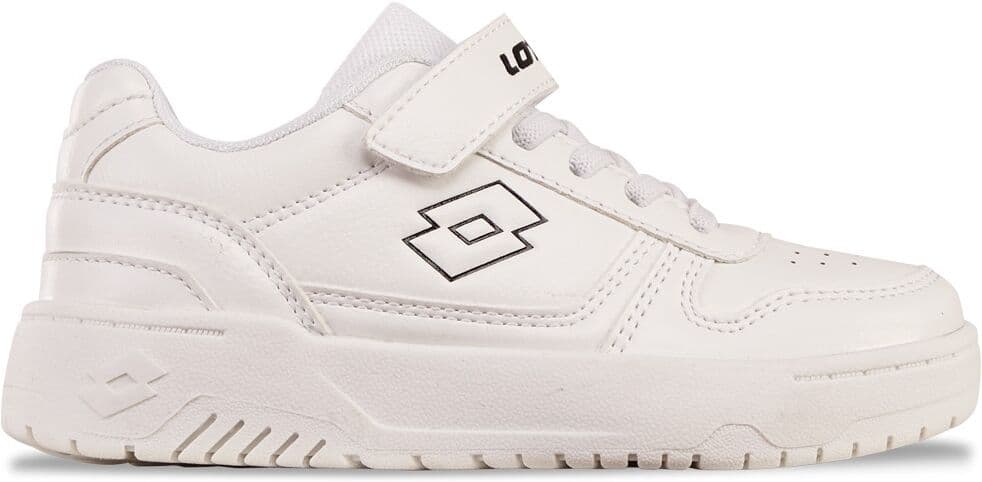 Sneaker LOTTO, Kinder, Gr. 25, schwarz-weiß (weiß, schwarz), Kunstfaser, Synthetik, clean, Schuhe Sneaker, - in kinderfußgerechter Passform