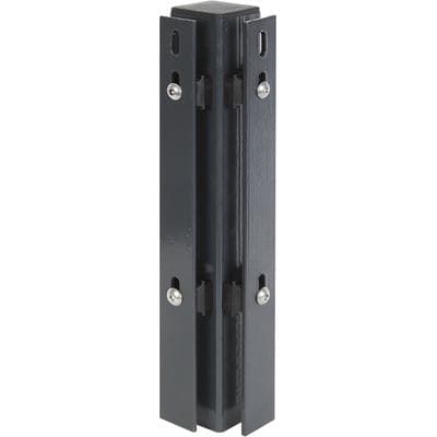 Eckpfosten ALBERTS, grau (anthrazit), B:6cm H:240cm T:4cm, Stahl, Zaunpfosten, 60x60 mm für Doppelstabmattenzaun, 240 cm, mit Flacheisen
