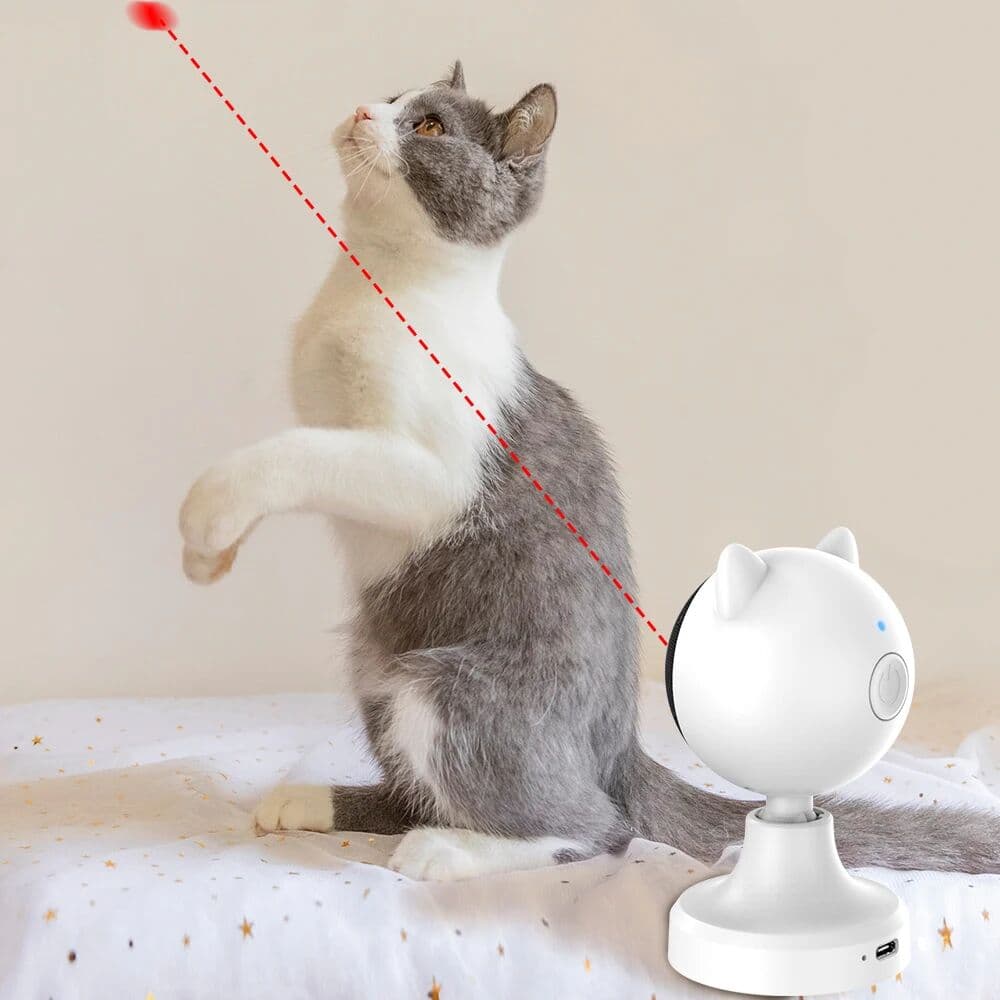 NONE Fully Automatic Laser Cat Toy Indoor Intelligent Cat Teasing Laser Cat Toy Suitable for Cats and Dogs