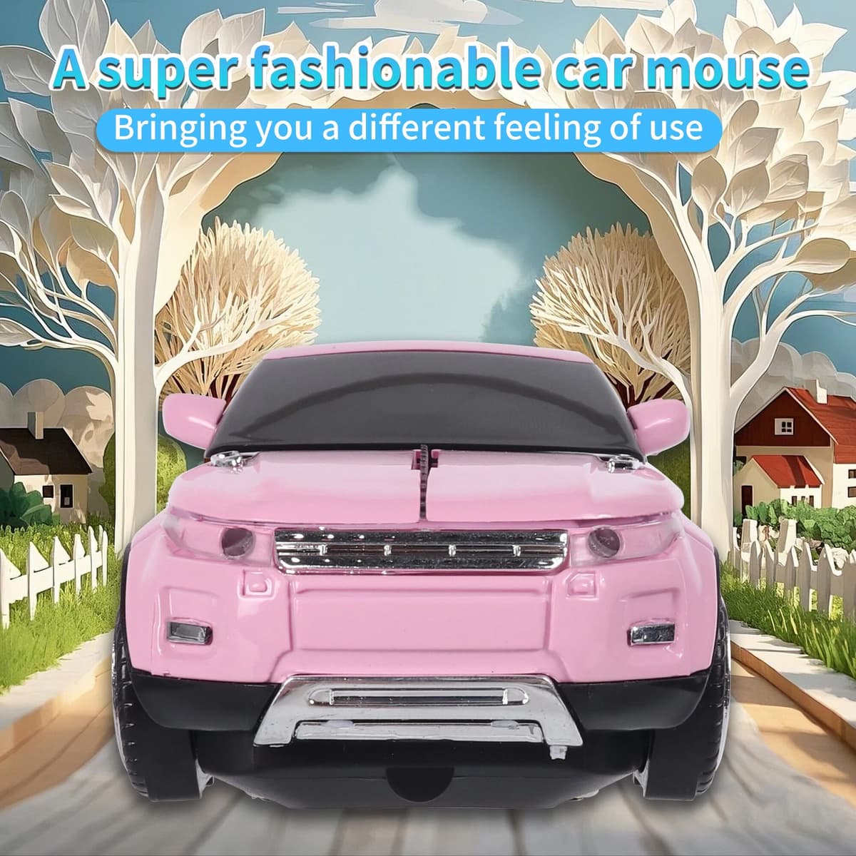 Dtobhars Car Mouse Wireless 2.4G Plug And Play SUV Appearance 1200 DPI Low Noise Button Office Use Play Game Universal Mause For Kids